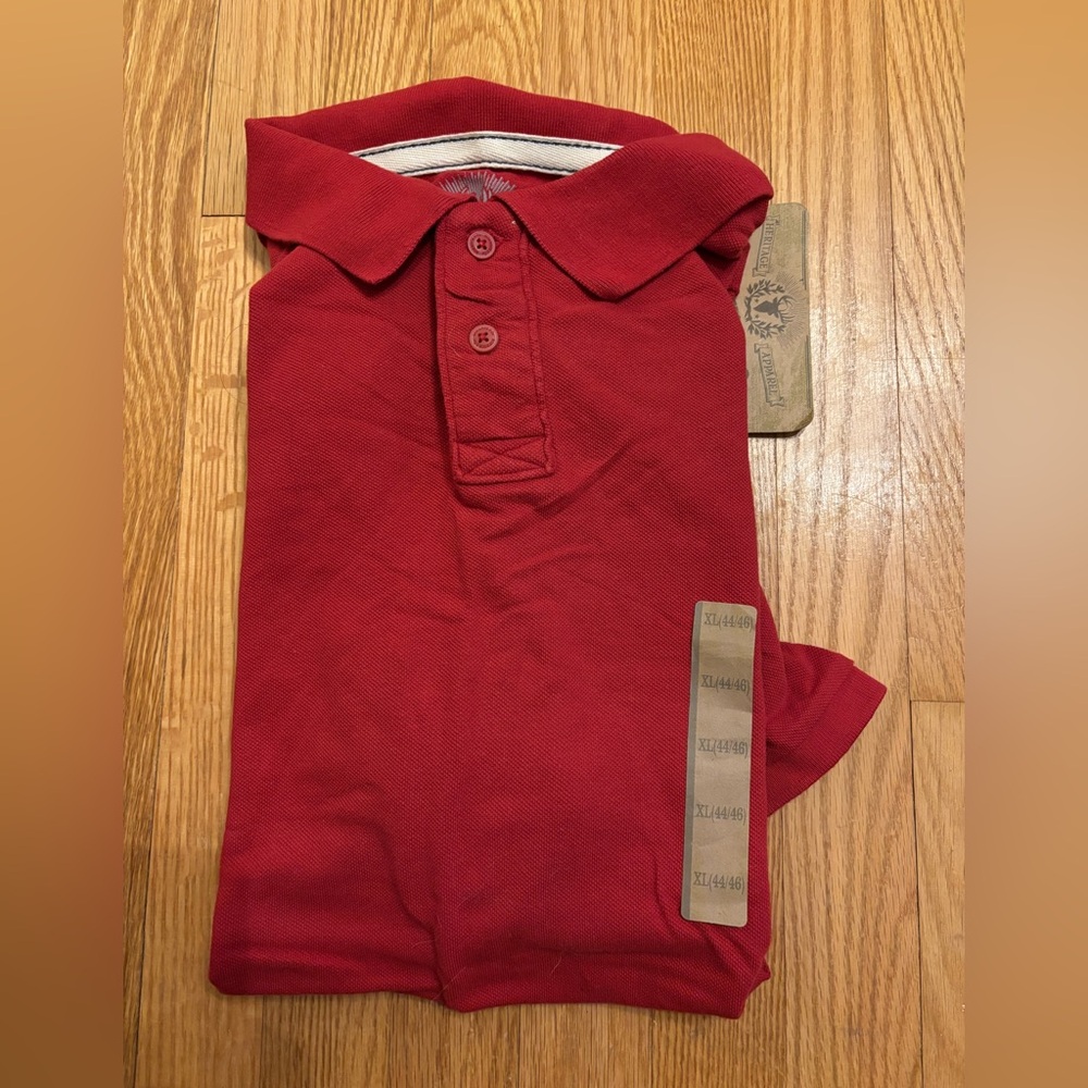 NWT Roebuck & Co Red Short Sleeve Polo Shirt - Size XL (44/46)